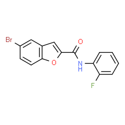 ChemSpider 2D Image | 5-Bromo-N-(2-fluorophenyl)-1-benzofuran-2-carboxamide | C15H9BrFNO2