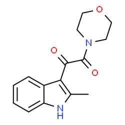 ChemSpider 2D Image | 1-(2-Methyl-1H-indol-3-yl)-2-(4-morpholinyl)-1,2-ethanedione | C15H16N2O3
