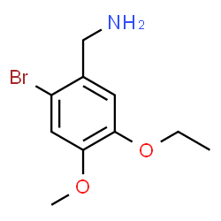 ChemSpider 2D Image | 1-(2-Bromo-5-ethoxy-4-methoxyphenyl)methanamine | C10H14BrNO2