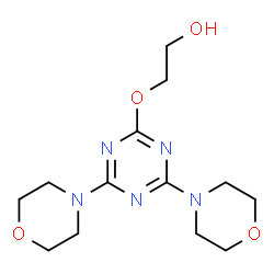 ChemSpider 2D Image | 2-[(4,6-dimorpholin-4-yl-1,3,5-triazin-2-yl)oxy]ethanol | C13H21N5O4