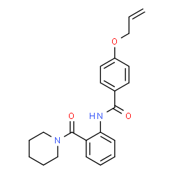 ChemSpider 2D Image | 4-(Allyloxy)-N-[2-(1-piperidinylcarbonyl)phenyl]benzamide | C22H24N2O3