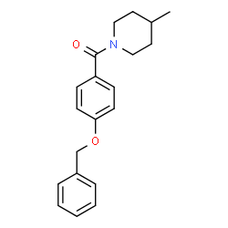 ChemSpider 2D Image | [4-(Benzyloxy)phenyl](4-methyl-1-piperidinyl)methanone | C20H23NO2