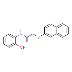 ChemSpider 2D Image | N-(2-Hydroxyphenyl)-2-(2-naphthylsulfanyl)acetamide | C18H15NO2S