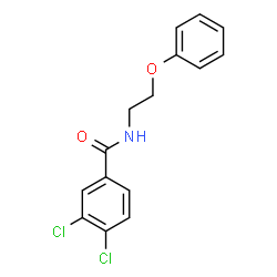 ChemSpider 2D Image | 3,4-Dichloro-N-(2-phenoxyethyl)benzamide | C15H13Cl2NO2
