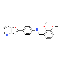 ChemSpider 2D Image | (2,3-Dimethoxy-benzyl)-(4-oxazolo[4,5-b]pyridin-2-yl-phenyl)-amine | C21H19N3O3