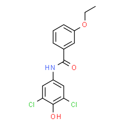 ChemSpider 2D Image | N-(3,5-Dichloro-4-hydroxyphenyl)-3-ethoxybenzamide | C15H13Cl2NO3