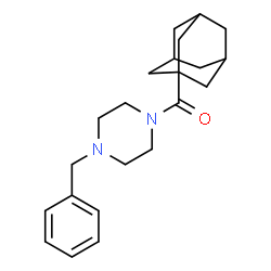 ChemSpider 2D Image | Adamantan-1-yl(4-benzyl-1-piperazinyl)methanone | C22H30N2O