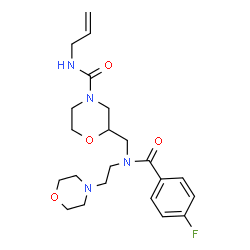ChemSpider 2D Image | N-Allyl-2-({(4-fluorobenzoyl)[2-(4-morpholinyl)ethyl]amino}methyl)-4-morpholinecarboxamide | C22H31FN4O4