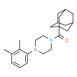 ChemSpider 2D Image | Adamantan-1-yl[4-(2,3-dimethylphenyl)-1-piperazinyl]methanone | C23H32N2O
