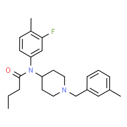 ChemSpider 2D Image | N-(3-Fluoro-4-methylphenyl)-N-[1-(3-methylbenzyl)-4-piperidinyl]butanamide | C24H31FN2O