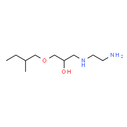 ChemSpider 2D Image | 1-[(2-Aminoethyl)amino]-3-(2-methylbutoxy)-2-propanol | C10H24N2O2