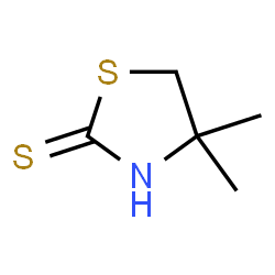 ChemSpider 2D Image | 4,4-Dimethyl-1,3-thiazolidine-2-thione | C5H9NS2
