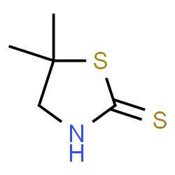 ChemSpider 2D Image | 5,5-Dimethyl-1,3-thiazolidine-2-thione | C5H9NS2