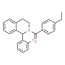 ChemSpider 2D Image | (4-Ethylphenyl)[1-(2-fluorophenyl)-3,4-dihydro-2(1H)-isoquinolinyl]methanone | C24H22FNO
