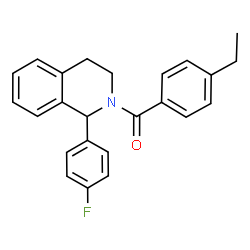 ChemSpider 2D Image | (4-Ethylphenyl)[1-(4-fluorophenyl)-3,4-dihydro-2(1H)-isoquinolinyl]methanone | C24H22FNO
