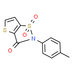 ChemSpider 2D Image | 2-(4-Methylphenyl)thieno[2,3-d][1,2]thiazol-3(2H)-one 1,1-dioxide | C12H9NO3S2