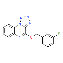 ChemSpider 2D Image | 4-[(3-Fluorobenzyl)oxy]tetrazolo[1,5-a]quinoxaline | C15H10FN5O