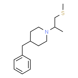 ChemSpider 2D Image | 4-Benzyl-1-[1-(methylsulfanyl)-2-propanyl]piperidine | C16H25NS