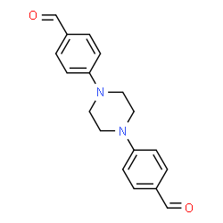 ChemSpider 2D Image | 4,4'-(1,4-Piperazinediyl)dibenzaldehyde | C18H18N2O2