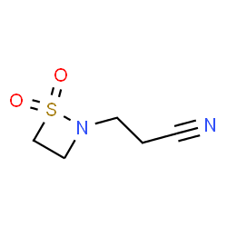 ChemSpider 2D Image | 3-(1,1-Dioxido-1,2-thiazetidin-2-yl)propanenitrile | C5H8N2O2S