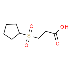 ChemSpider 2D Image | 3-(Cyclopentylsulfonyl)propanoic acid | C8H14O4S