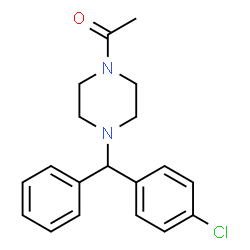 ChemSpider 2D Image | 1-{4-[(4-Chlorophenyl)(phenyl)methyl]-1-piperazinyl}ethanone | C19H21ClN2O
