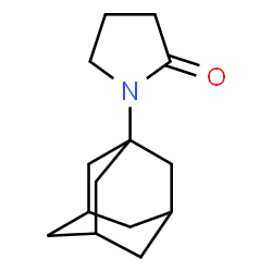 ChemSpider 2D Image | 1-(1-Adamantanyl)-2-pyrrolidinone | C14H21NO