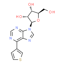 ChemSpider 2D Image | 9H-Purine, 9-b-D-ribofuranosyl-6-(3-thienyl)- | C14H14N4O4S