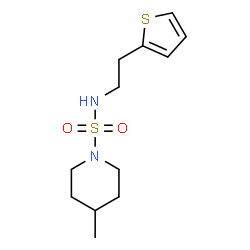 ChemSpider 2D Image | 4-Methyl-N-[2-(2-thienyl)ethyl]-1-piperidinesulfonamide | C12H20N2O2S2