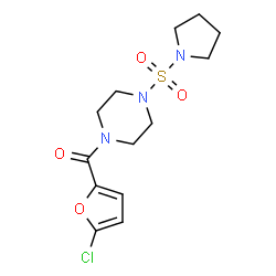 ChemSpider 2D Image | (5-Chloro-2-furyl)[4-(1-pyrrolidinylsulfonyl)-1-piperazinyl]methanone | C13H18ClN3O4S