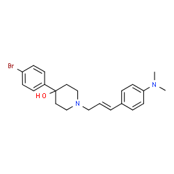 ChemSpider 2D Image | 4-(4-Bromophenyl)-1-{(2E)-3-[4-(dimethylamino)phenyl]-2-propen-1-yl}-4-piperidinol | C22H27BrN2O