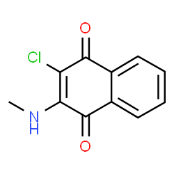 ChemSpider 2D Image | 2-Chloro-3-(methylamino)-1,4-naphthoquinone | C11H8ClNO2