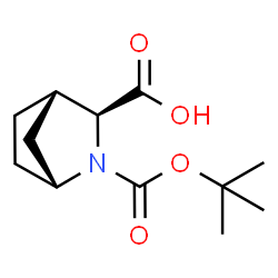 ChemSpider 2D Image | 2-(1,1-Dimethylethyl) (1R,3S,4S)-2-azabicyclo[2.2.1]heptane-2,3-dicarboxylate | C12H19NO4