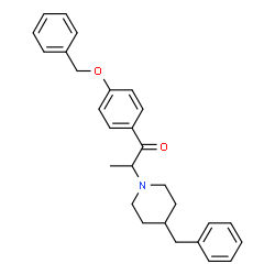 ChemSpider 2D Image | 1-[4-(Benzyloxy)phenyl]-2-(4-benzyl-1-piperidinyl)-1-propanone | C28H31NO2