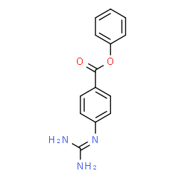 ChemSpider 2D Image | Phenyl 4-[(diaminomethylene)amino]benzoate | C14H13N3O2