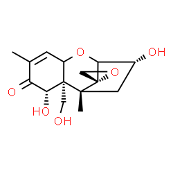 ChemSpider 2D Image | (3alpha,7alpha,11xi)-3,7,15-Trihydroxy-12,13-epoxytrichothec-9-en-8-one | C15H20O6