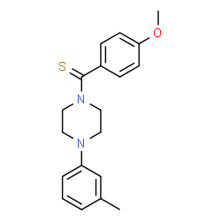 ChemSpider 2D Image | (4-Methoxyphenyl)[4-(3-methylphenyl)-1-piperazinyl]methanethione | C19H22N2OS