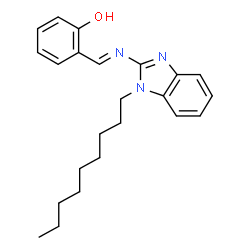 ChemSpider 2D Image | 2-{(E)-[(1-Nonyl-1H-benzimidazol-2-yl)imino]methyl}phenol | C23H29N3O