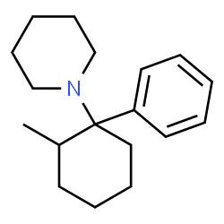 ChemSpider 2D Image | 1-(2-Methyl-1-phenylcyclohexyl)piperidine | C18H27N