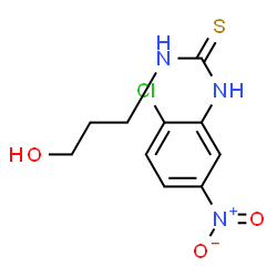 ChemSpider 2D Image | 1-(2-Chloro-5-nitrophenyl)-3-(3-hydroxypropyl)thiourea | C10H12ClN3O3S