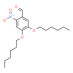 ChemSpider 2D Image | 4,5-Bis(hexyloxy)-2-nitrobenzaldehyde | C19H29NO5