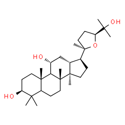 ChemSpider 2D Image | (3beta,5xi,9xi,11alpha,20R,24S)-20,24-Epoxydammarane-3,11,25-triol | C30H52O4