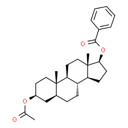 ChemSpider 2D Image | (3beta,5alpha,17beta)-3-Acetoxyandrostan-17-yl benzoate | C28H38O4