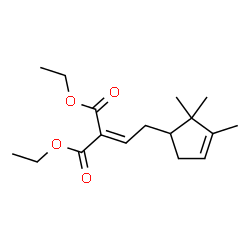 ChemSpider 2D Image | Diethyl (2-(2,2,3-trimethyl-3-cyclopenten-1-yl)ethylidene)malonate | C17H26O4