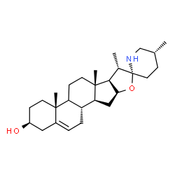 ChemSpider 2D Image | (3beta,9xi,22alpha,25R)-Spirosol-5-en-3-ol | C27H43NO2