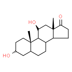 ChemSpider 2D Image | (3beta,5beta,8alpha,9beta,11alpha,13alpha,14beta)-3,11-Dihydroxyandrostan-17-one | C19H30O3