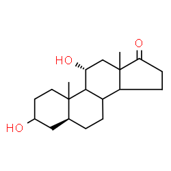 ChemSpider 2D Image | (5alpha,8xi,9xi,10xi,11alpha,13xi,14xi)-3,11-Dihydroxyandrostan-17-one | C19H30O3