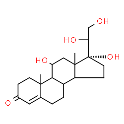 ChemSpider 2D Image | (8xi,9xi,10xi,13xi,14xi)-11,17,20,21-Tetrahydroxypregn-4-en-3-one | C21H32O5