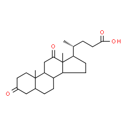 ChemSpider 2D Image | (8xi,9xi,10xi,13xi,14xi,17xi)-3,12-Dioxocholan-24-oic acid | C24H36O4