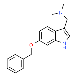 ChemSpider 2D Image | 1-(6-(Benzyloxy)-1H-indol-3-yl)-N,N-dimethylmethanamine | C18H20N2O